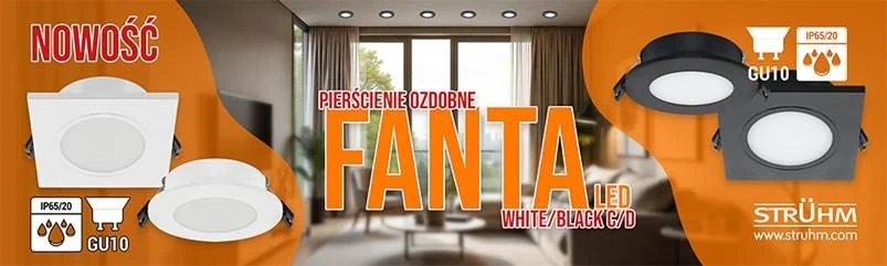 Oprawki wbudowywane łazienkowe Fanta IP54 GU10